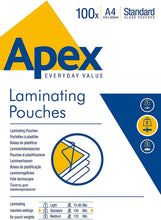 Carica l'immagine nel visualizzatore di Gallery, Apex Pouches per Plastificatrice, A4, 100 Pezzi