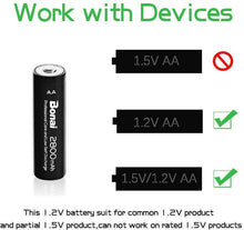 Carica l'immagine nel visualizzatore di Gallery, Batterie Ricaricabili AA ad Alta Capacità 2800mAh, 8 AA, Bonai 8 pack - Ilgrandebazar