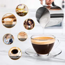 Carica l'immagine nel visualizzatore di Gallery, Macchina caffe espresso, Aicook 8 bar semiautomatica macchina 4-cup, Nero - Ilgrandebazar