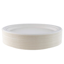 Carica l'immagine nel visualizzatore di Gallery, Piatti Monouso in Bagassa - 18 cm - Usa e Getta 17,78 cm, Bianco - Ilgrandebazar
