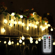 Carica l'immagine nel visualizzatore di Gallery, Tomshine Luci Della Stringa Della Palla 80 Palle Alimentato a batteria IP44