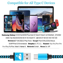Carica l'immagine nel visualizzatore di Gallery, Yosou Cavo USB C [3 Pezzi /1m] Tipo C Nylon Intrecciata Rapida... - Ilgrandebazar