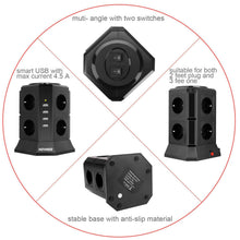 Carica l'immagine nel visualizzatore di Gallery, Multipresa Verticale, HOVNEE Torretta Ciabatta 8 Prese Con 4 Slot... - Ilgrandebazar