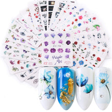 Carica l'immagine nel visualizzatore di Gallery, Adesivi Floreali per Nail Art, Kapmore 24PCS Decalcomanie Fai M, Multicolor - Ilgrandebazar