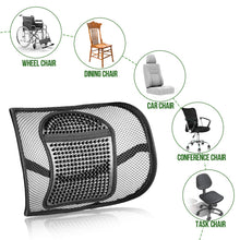 Carica l'immagine nel visualizzatore di Gallery, Supporto Lombare, RenFox Schienale Ergonomico Cuscino Pad Black - Ilgrandebazar