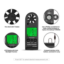 Carica l'immagine nel visualizzatore di Gallery, AOPUTTRIVER Anemometro Digitale anemometro Portatile per AP-816B Anemometer - Ilgrandebazar