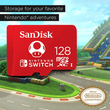 Carica l'immagine nel visualizzatore di Gallery, SanDisk MicroSDXC UHS-I Scheda per Nintendo Switch 128 128 GB, Rosso (Red)
