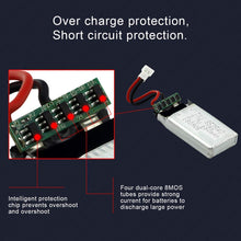 Carica l'immagine nel visualizzatore di Gallery, Crazepony-UK 2pcs 1S Lipo 3.7V 650mAh Batteria with Battery - Ilgrandebazar