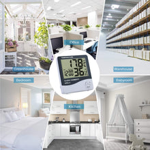 Carica l'immagine nel visualizzatore di Gallery, ESYNiC 4PZ 3 in 1 Igrometro Termometro Digitale con Display LCD 4pz Nero - Ilgrandebazar