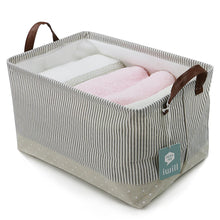 Carica l'immagine nel visualizzatore di Gallery, iwill CREATE PRO Cesto portaoggetti Pieghevole in Tessuto 40.5*26*22cm, Beige - Ilgrandebazar