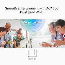 Carica l'immagine nel visualizzatore di Gallery, TP-Link Archer C6 Gigabit Router Wi-Fi Dual Band AC1200 AC1200, Nero - Ilgrandebazar