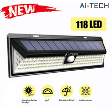 Carica l'immagine nel visualizzatore di Gallery, Luce Solare Esterno AITECH Lampada 118 Led con Sensore 1 Pezzo - Ilgrandebazar