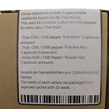 Carica l'immagine nel visualizzatore di Gallery, Magic Garden Seeds Peperoncini Thai - Set di Semi Regalo con 3 varietà... - Ilgrandebazar