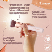Carica l'immagine nel visualizzatore di Gallery, Pennelli Make Up Kabuki Fondotinta (Oro Rosa)