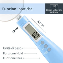 Carica l'immagine nel visualizzatore di Gallery, ADE Bilancia digitale a cucchiaio di precisione | bilancia elettronica a cucchiaio dosatore per pesare e dosare precisi | precisione di 0,1 grammi | anche per liquidi | con display LCD | Blu