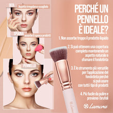 Carica l'immagine nel visualizzatore di Gallery, Pennelli Make Up Kabuki Fondotinta (Oro Rosa)