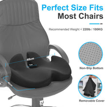 Carica l'immagine nel visualizzatore di Gallery, Ajiteogy Cuscino del Sedile,Cuscino Coccige,Cuscino Memory Foam Sedia Sollievo dalla Pressione per Anca, Coccige, Sciatica