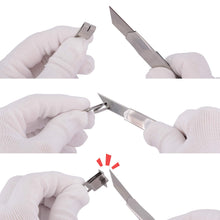 Carica l'immagine nel visualizzatore di Gallery, Ehdis® Light Duty 9 millimetri Snap Fuori 30 gradi Lame Slim guaina argento - Ilgrandebazar