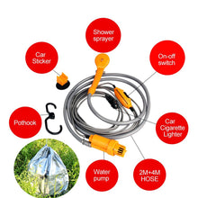 Carica l'immagine nel visualizzatore di Gallery, AUTOPkio Kit secchio pieghevole per doccia esterna portatile, testina Giallo - Ilgrandebazar