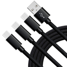 Carica l'immagine nel visualizzatore di Gallery, GERETIN Cavo USB Type-C [3 Pezzi,1m+2m+2m] C Nylon Intrecciato Cavi...