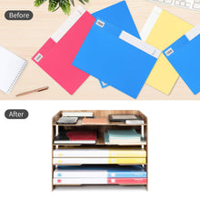 Carica l'immagine nel visualizzatore di Gallery, Tonsmile Organizzatore da Scrivania Legno A4 Portadocumenti Organizer Marrone - Ilgrandebazar
