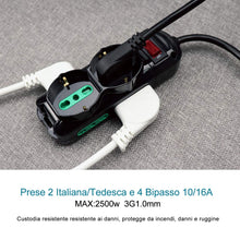 Carica l'immagine nel visualizzatore di Gallery, EXTRASTAR Presa con interruttore automatico di protezione 10 6 Posti, Nero - Ilgrandebazar