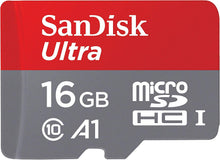 Carica l'immagine nel visualizzatore di Gallery, SanDisk Ultra Scheda di Memoria MicroSDHC da 16 GB e Adattatore, con A1 16