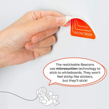 Carica l'immagine nel visualizzatore di Gallery, Rocketbook Beacons - Digitize Your Whiteboard - Reusable Stickers to Upload Your Whiteboard Notes to The Cloud