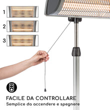 Carica l'immagine nel visualizzatore di Gallery, blumfeldt Heat Guard Focus - Riscaldatore da Terrazza, 2000W Argento - Ilgrandebazar