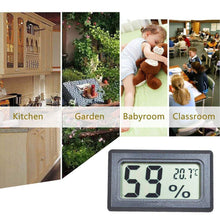 Carica l'immagine nel visualizzatore di Gallery, gotyou 2 Pezzi Mini Piazza Nero Bianco Termometro Igrometro Digitale,... - Ilgrandebazar