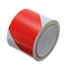 Carica l'immagine nel visualizzatore di Gallery, Tuqiang®, nastro autoadesivo di sicurezza riflettente bianco e rosso, 3 m... - Ilgrandebazar