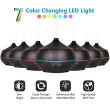 Carica l'immagine nel visualizzatore di Gallery, Tenswall 400ml Umidificatore con 7 Colori Cambiato di Luce LED,Diffusore... - Ilgrandebazar