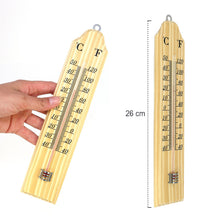 Carica l'immagine nel visualizzatore di Gallery, com-four® 2 termometri per Legno Interni ed Esterni 02 Pezzi - 26x5.5x1cm - Ilgrandebazar