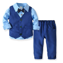 Carica l'immagine nel visualizzatore di Gallery, Zoerea 3 Pezzi Bambini Ragazzi Abbigliamento Set Camicia con Papillon +...
