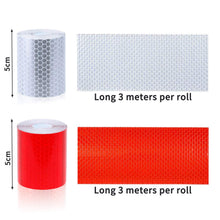 Carica l'immagine nel visualizzatore di Gallery, XCOZU Nastro Riflettente Adesivo, 2 PCS 5cm * 3m ONE SIZE, Rosso
