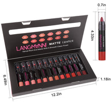 Carica l'immagine nel visualizzatore di Gallery, ISENPENK 12pcs Rossetti Set Lipstick Matte Lunga Durata 12 pz
