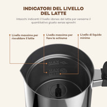 Carica l'immagine nel visualizzatore di Gallery, VAVA IT VA-EB008 Montalatte Elettrico Schiumatore Acciaio Inox caffè Argento - Ilgrandebazar