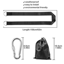 Carica l'immagine nel visualizzatore di Gallery, Kit Altalena albero appeso impermeabile(2 pezzi), cinghie 150 x 4.5 cm, Nero - Ilgrandebazar