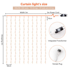 Carica l'immagine nel visualizzatore di Gallery, Meamae care Catene Luminose 3M x 300 Luci di Natale esterno e interno a 8... - Ilgrandebazar