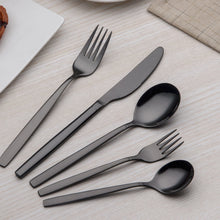Carica l'immagine nel visualizzatore di Gallery, Berglander Set 30 posate in titanio nero placcato, 30 pezzi di Nero, Nero - Ilgrandebazar