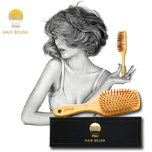 Carica l'immagine nel visualizzatore di Gallery, BFWood Spazzola Capelli in bambù per massaggiare il cuoio capelluto - bamboo - Ilgrandebazar