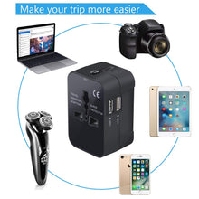 Carica l'immagine nel visualizzatore di Gallery, Adattatore da Viaggio,KOREY Presa Spina Universale con 2 USB... - Ilgrandebazar