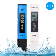 Carica l'immagine nel visualizzatore di Gallery, Misuratore Ph, PH Tester, misuratore ph acqua 4 in 1 PH/TDS&amp;EC white+blue - Ilgrandebazar