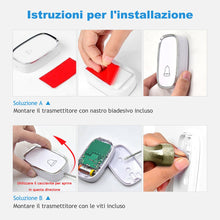 Carica l'immagine nel visualizzatore di Gallery, YYQ Campanello Senza Fili da Esterno Impermeabile IP44, Wireless Bianco - Ilgrandebazar