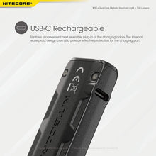 Carica l'immagine nel visualizzatore di Gallery, NITECORE TIP SE Dual-Core Metallic Keychain Light - 700 Lumen - NERO