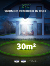 Carica l'immagine nel visualizzatore di Gallery, Luce Solare LED Sensore di Movimento, Lampada 300 LED, IP67 2 PEZZO - Ilgrandebazar