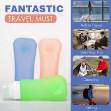 Carica l'immagine nel visualizzatore di Gallery, MoKo Bottiglie da Viaggio in Silicone, 4X 89ml Contenitori con Colorato A - Ilgrandebazar