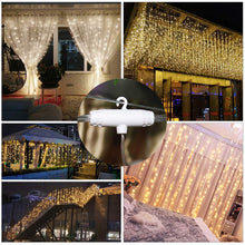 Carica l'immagine nel visualizzatore di Gallery, Tenda Luminosa Natale 3m * 300 LED Luci Impermeabile IP65 con 8... - Ilgrandebazar