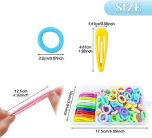 Carica l'immagine nel visualizzatore di Gallery, Hanyousheng Elastici Capelli, Multicolori Elastiche per Capelli Set, Fermagli per Capelli Lacci per Capelli Set, 120 Pezzi Mollette per Capelli Bambina Elastici, Capelli Accessori per Bambina