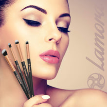 Carica l'immagine nel visualizzatore di Gallery, Pennelli per Trucco Occhi Professionali - Make Up Kit di 7 Oro Rosa - Ilgrandebazar